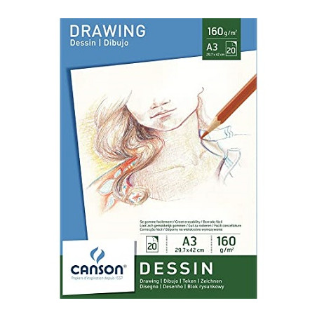 Blocco Dessin Canson A3 160gr 20fg