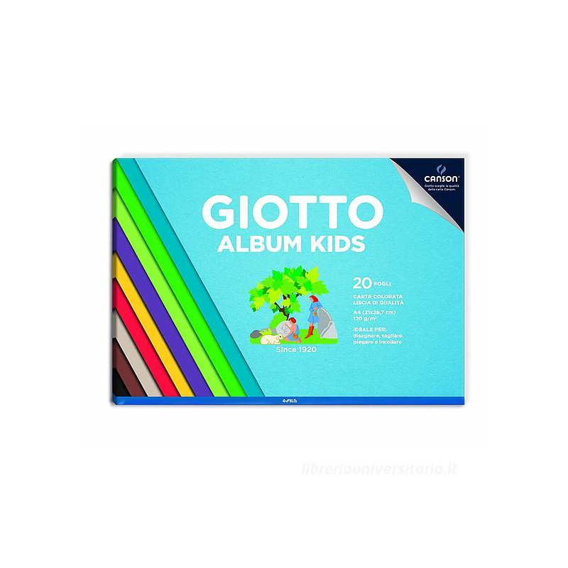 Blocco disegno giotto kids colorata A4 120gr 20fg