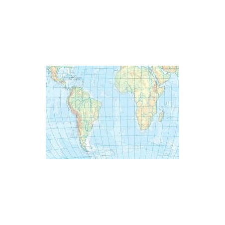 Cartina geografica da banco in cartaMONDO planisfero muta A3