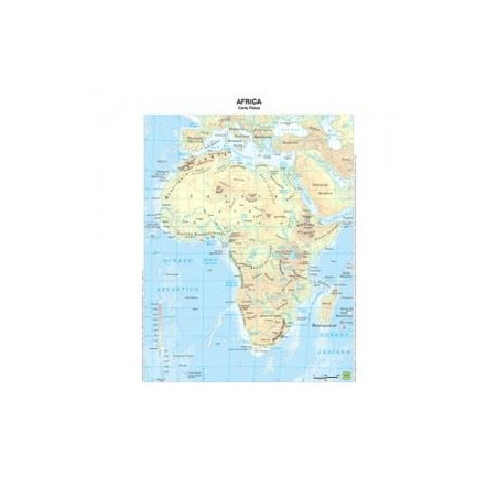 Cartina geografica da banco in carta AFRICA A3