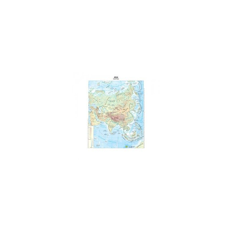 Cartina geografica da banco in carta ASIA A3