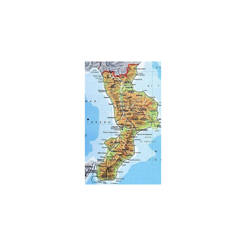Cartina geografica da banco in carta CALABRIA A3