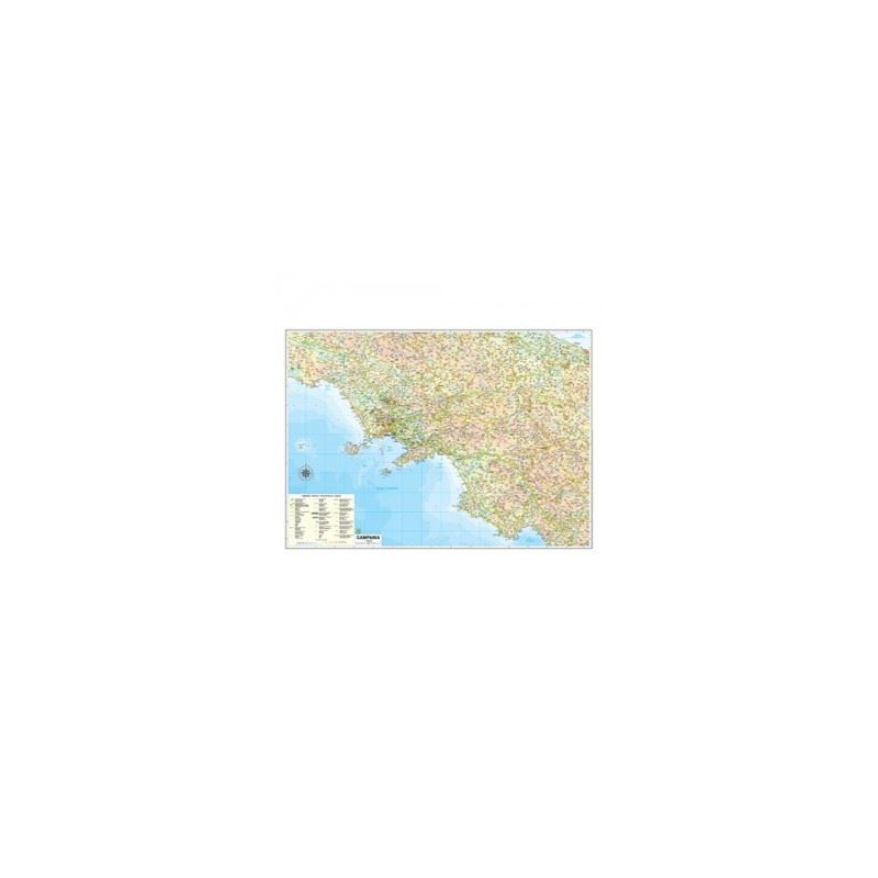 Cartina geografica da banco in carta CAMPANIA A3