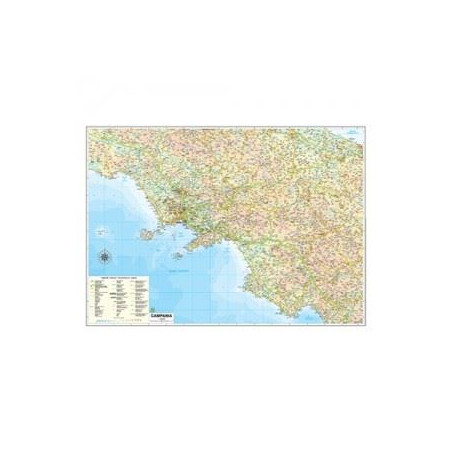 Cartina geografica da banco in carta CAMPANIA A3