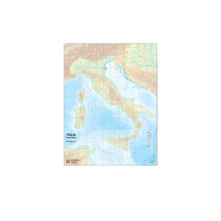 Cartina geografica da banco in carta Italia politica A4