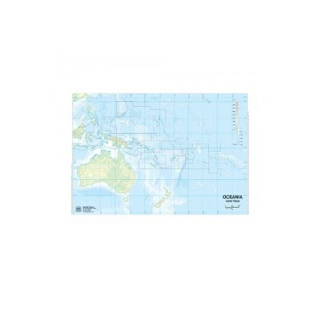 Cartina geografica da banco in carta OCEANIA A3