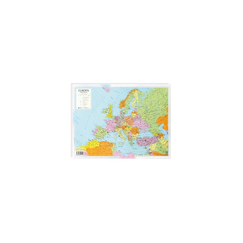 Cartina geografica da banco plastificata Europa A3
