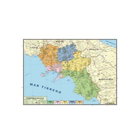 Cartina geografica murale 100x140 Campania