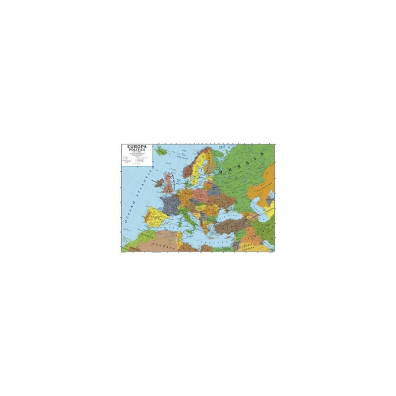 Cartina geografica murale 100x140 Europa