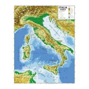 Cartina geografica murale 100x140 Italia
