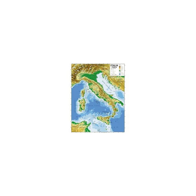 Cartina geografica murale 100x140 Italia