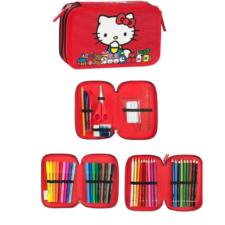 Astuccio completo 3 ZIP HELLO KITTY