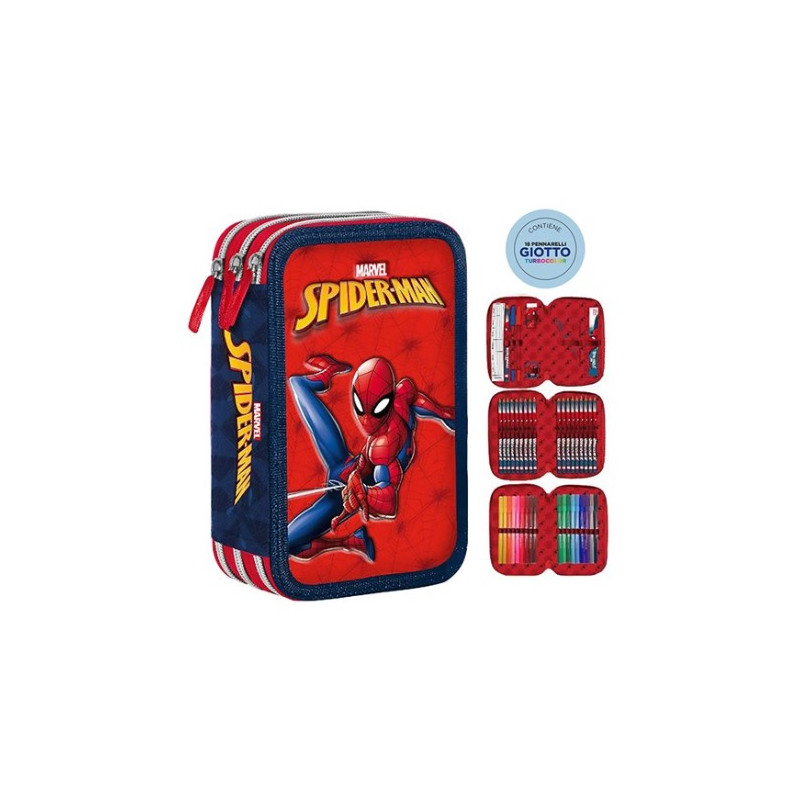 Astuccio 3 Zip 3D Spiderman