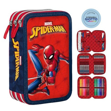 Astuccio 3 Zip 3D Spiderman