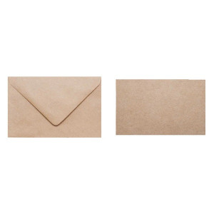 Biglietti e buste 9x14 10+10pz KRAFT