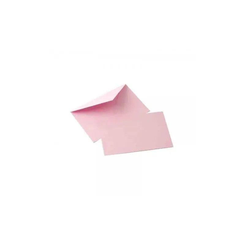 Biglietti e buste 9x14 10+10pz ROSA