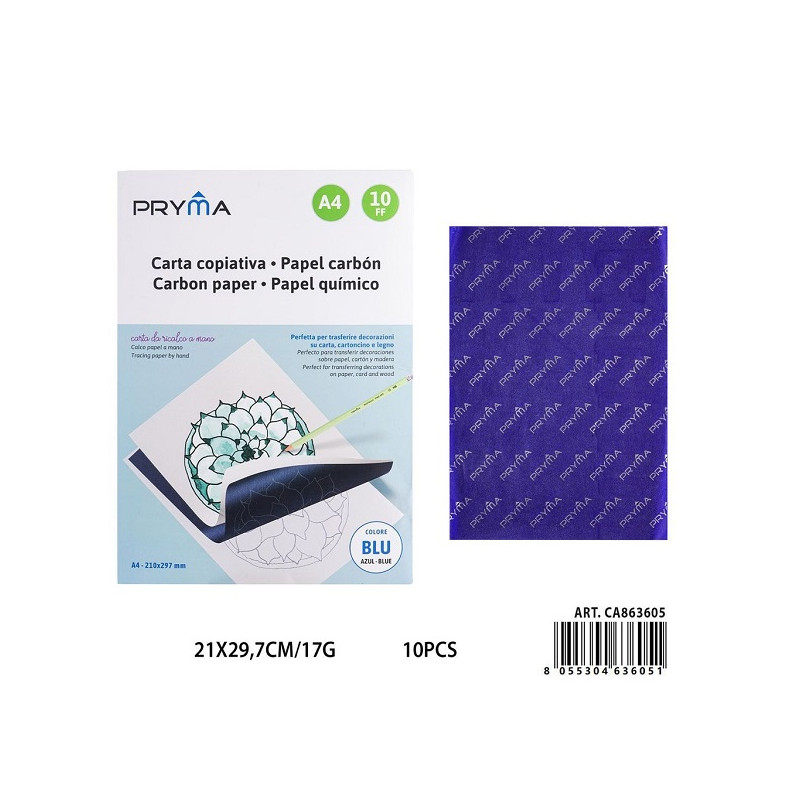 Carta carbone A4 blu 10fg