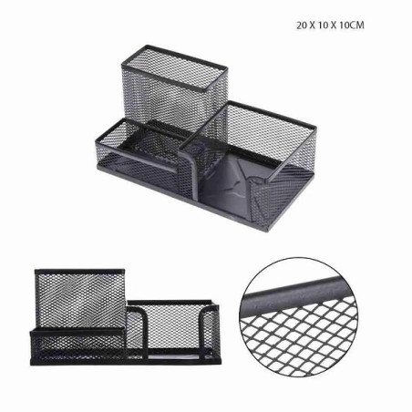 Portapenne Metallo Multiuso 20x10x10cm Nero