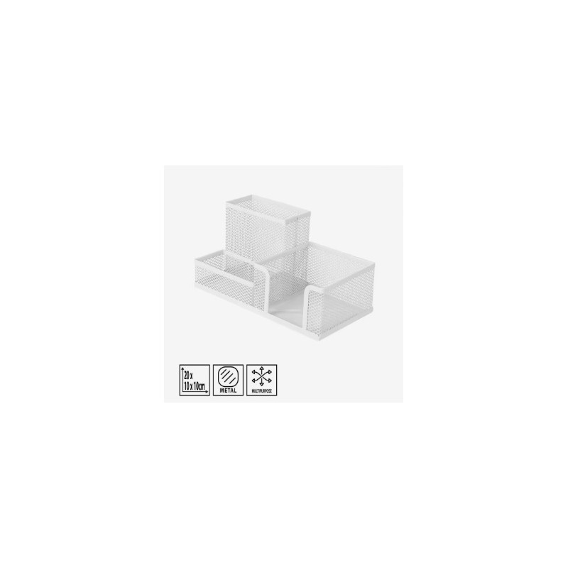 Portapenne Metallo Multiuso 20x10x10cm Silver