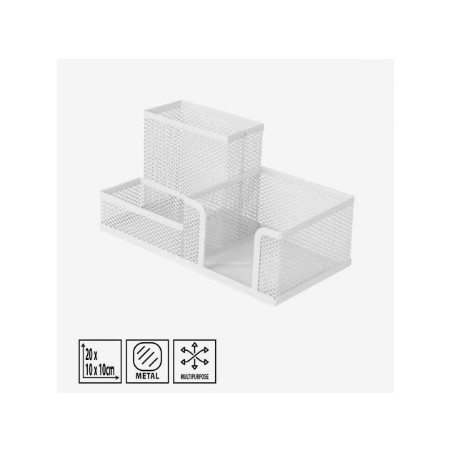 Portapenne Metallo Multiuso 20x10x10cm Silver