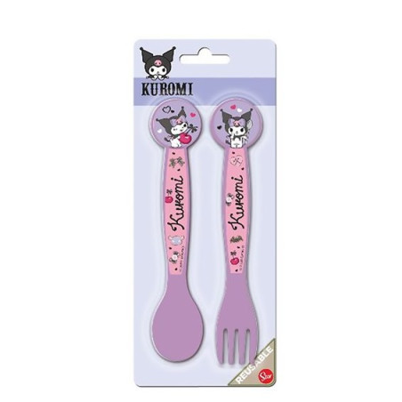 Stor 26 Set 2 Posate Cucchiaio e Forchetta Kuromi