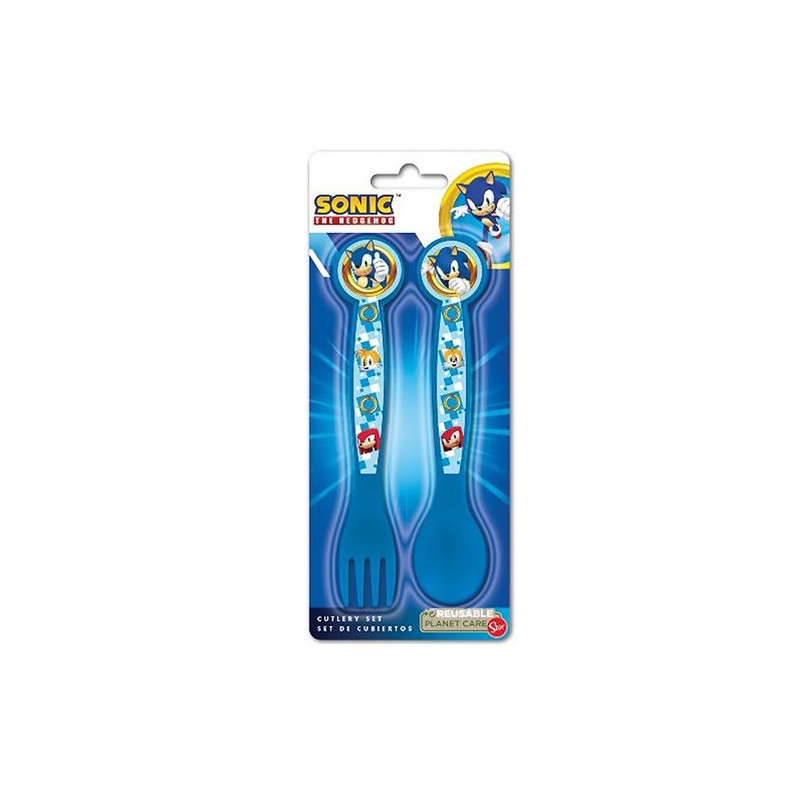 Stor 26 Set 2 Posate Cucchiaio e Forchetta Sonic