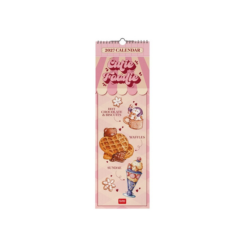 Calendario Da Parete 16x49 2027 Cutie Foodie Legami