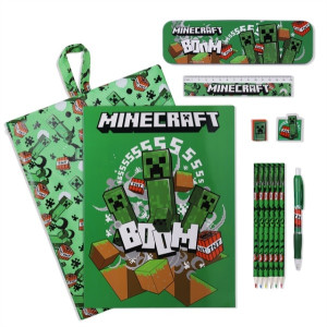 Set cancelleria + astuccio latta Minecraft