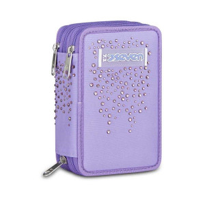 Astuccio completo 3 zip Seven Diamonds Viola
