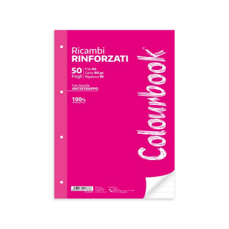 Ricambi A4 rinforzati 1rigo 90gr 50fg