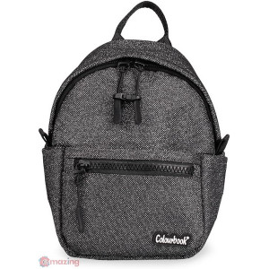 Zainetto Colourbook glitter NERO/SILVER