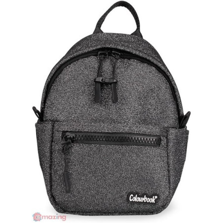 Zainetto Colourbook glitter NERO/SILVER