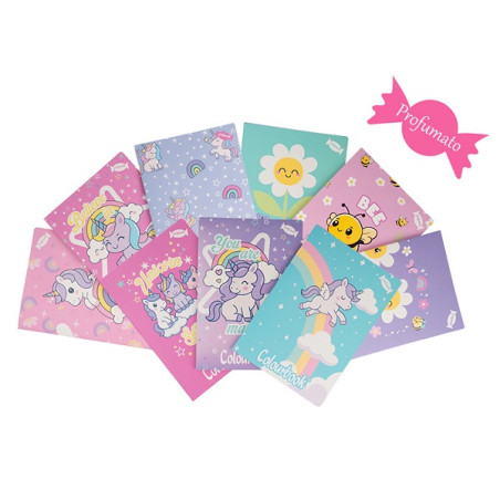 Maxi quaderno Colourbook Unicorn & daisy profumato rig.Q (quadri 4-5 elementare)