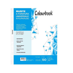 Buste 4 fori A4 Colourbook 50pz