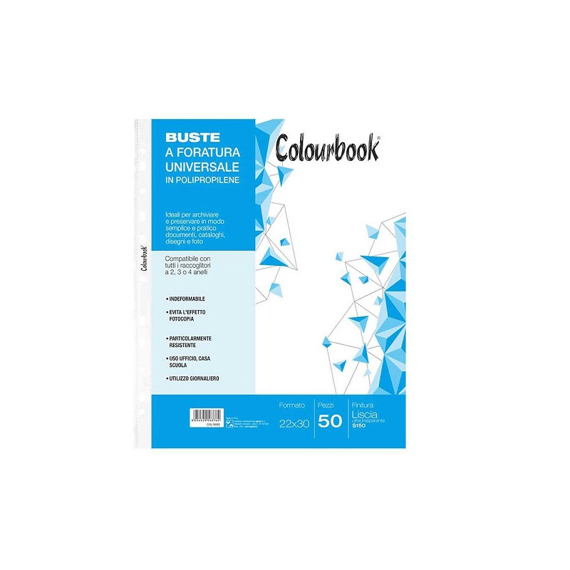 Buste 4 fori A4 Colourbook 50pz