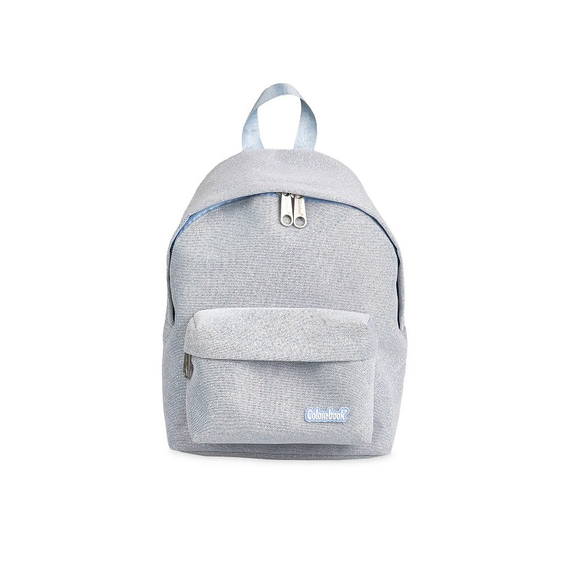 Zaino Midi colourbook glitter azzurro chiaro