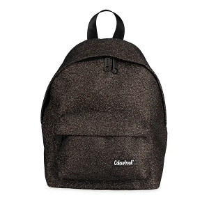 Zaino Midi colourbook glitter nero/oro
