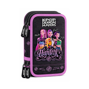 K-Pop 26 Astuccio 3 zip Demon Hunters Black