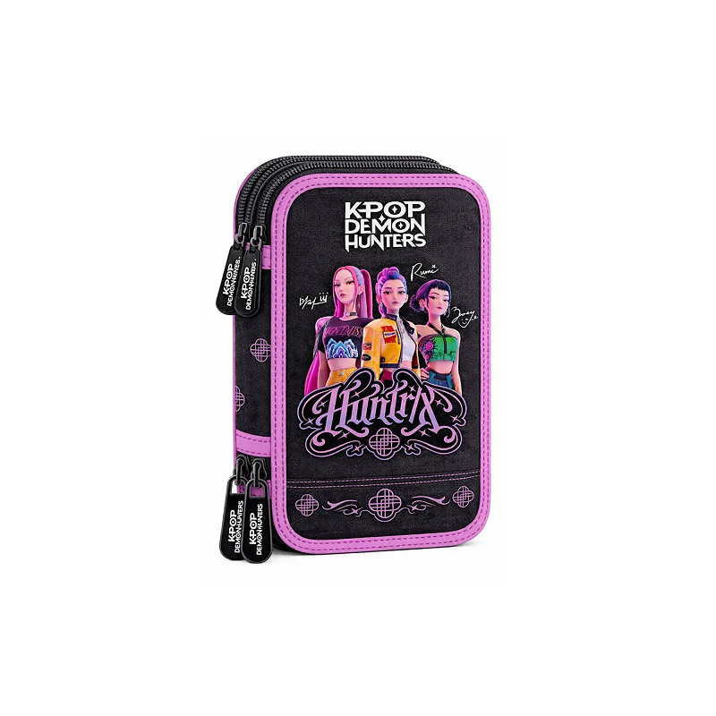 K-Pop 26 Astuccio 3 zip Demon Hunters Black