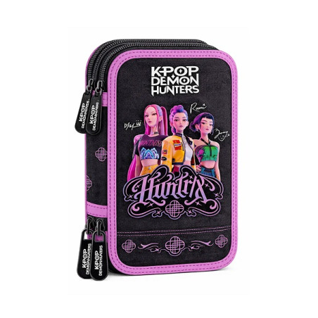 K-Pop 26 Astuccio 3 zip Demon Hunters Black