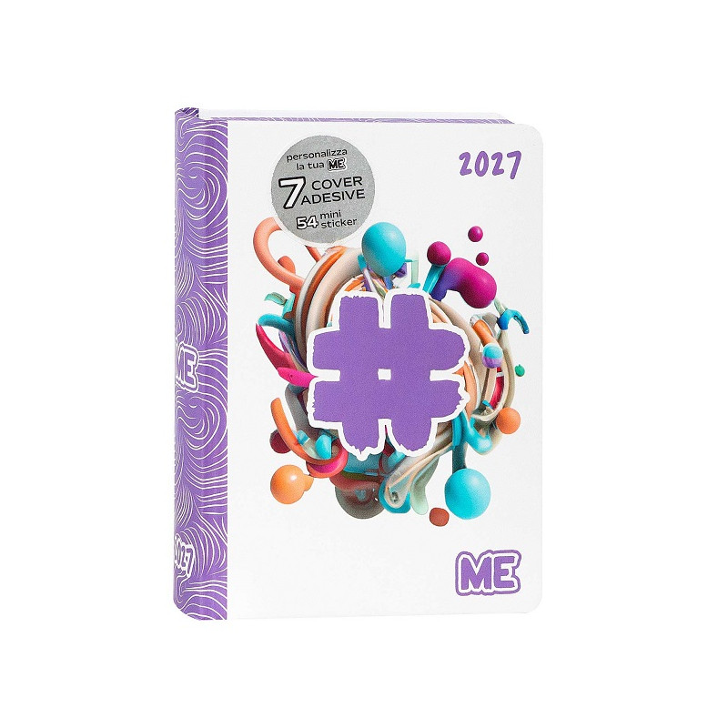 Diario Agenda Medium 16 Mesi 2026/2027 Hashtag Lilac Color Me My Evolution