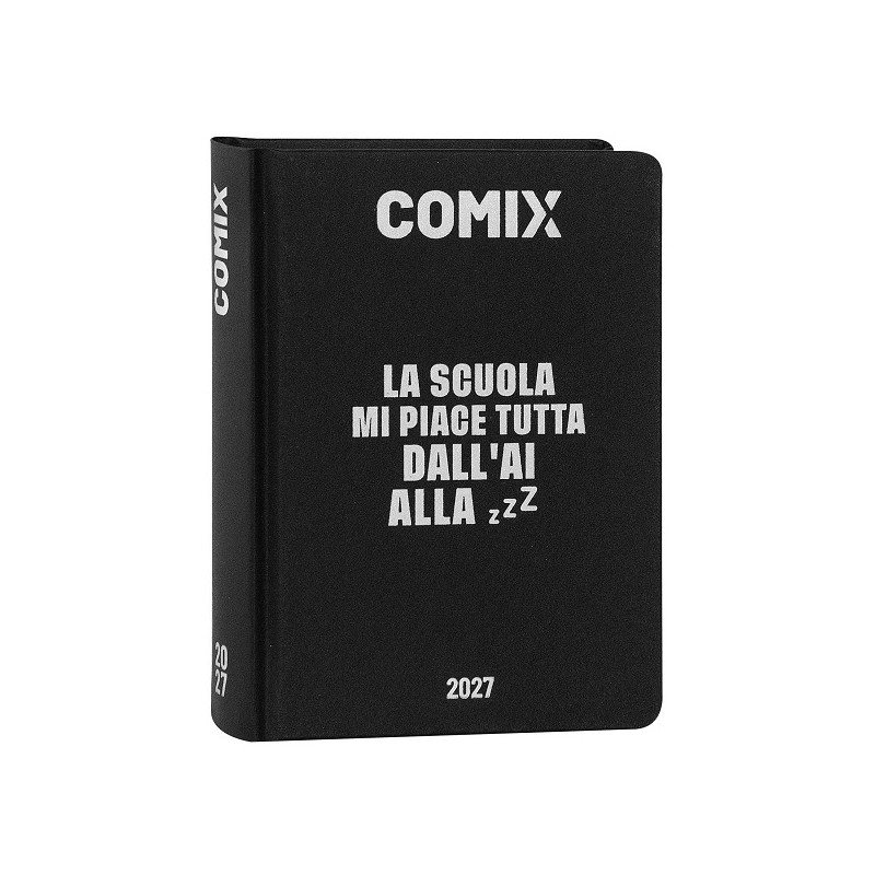 Diario Agenda 16 Mesi 2026/2027 Standard Comix Black & Silver
