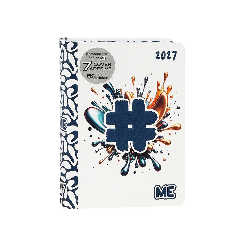 Diario Agenda Medium 16 Mesi 2026/2027 Hashtag Blu Color Me My Evolution