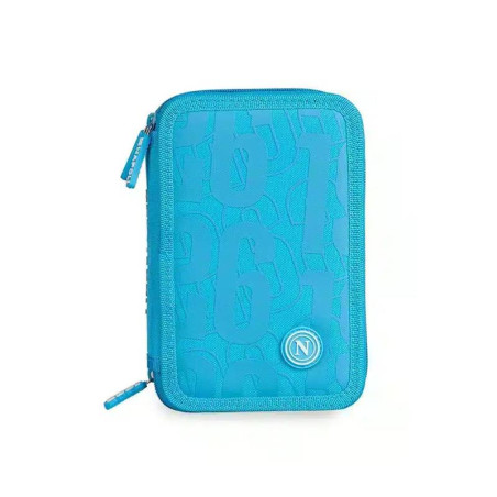 Astuccio completo 3 zip Colourbook Napoli azzurro