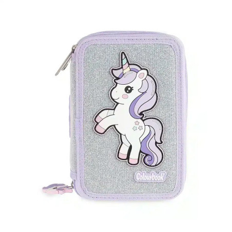 Astuccio completo 3 zip unicorn