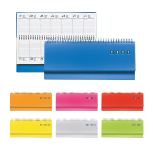 Planning agenda spiralato 2027 da tavolo 30x15 vari colori
