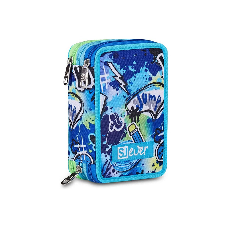 Astuccio completo 3 zip Seven sj gang cloudy blue