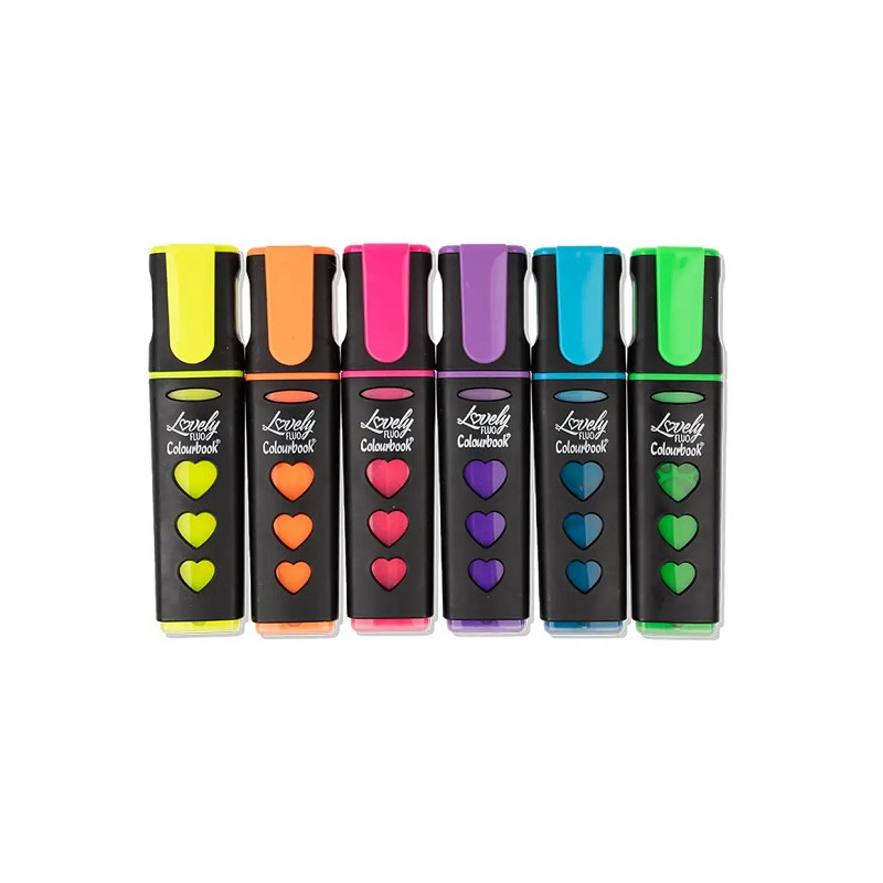 Evidenziatore liquido Lovely fluò 6pz