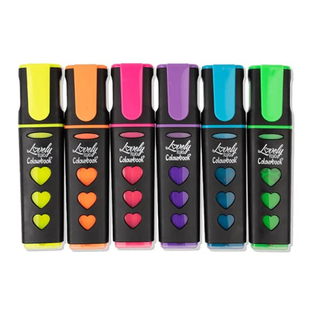 Evidenziatore liquido Lovely fluò 6pz