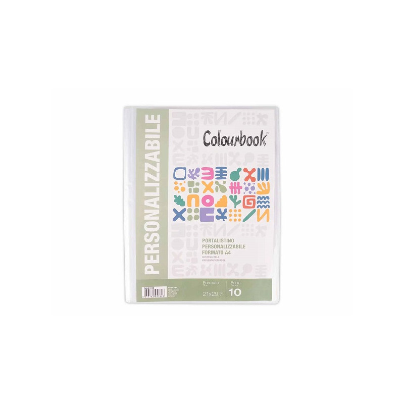 Portalistino personlizzabile colourbook 40fg